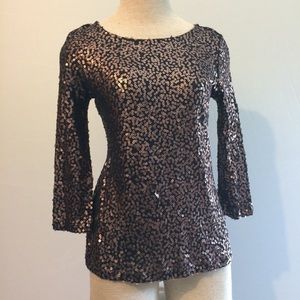 Black Calvin Klein sequined shirt - size XS